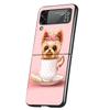 Yorkshire Terrier Hund Welpe Hülle Handyhülle Für Samsung Galaxy Z Flip 7 6 5 4 3 5G Flip7 Flip6 Flip5 Flip4 Flip3 Schwarz Fundas S