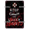 Zombie Dog Metal Sign Vintage Warning Plaque Wall Decor Man Cave Gift