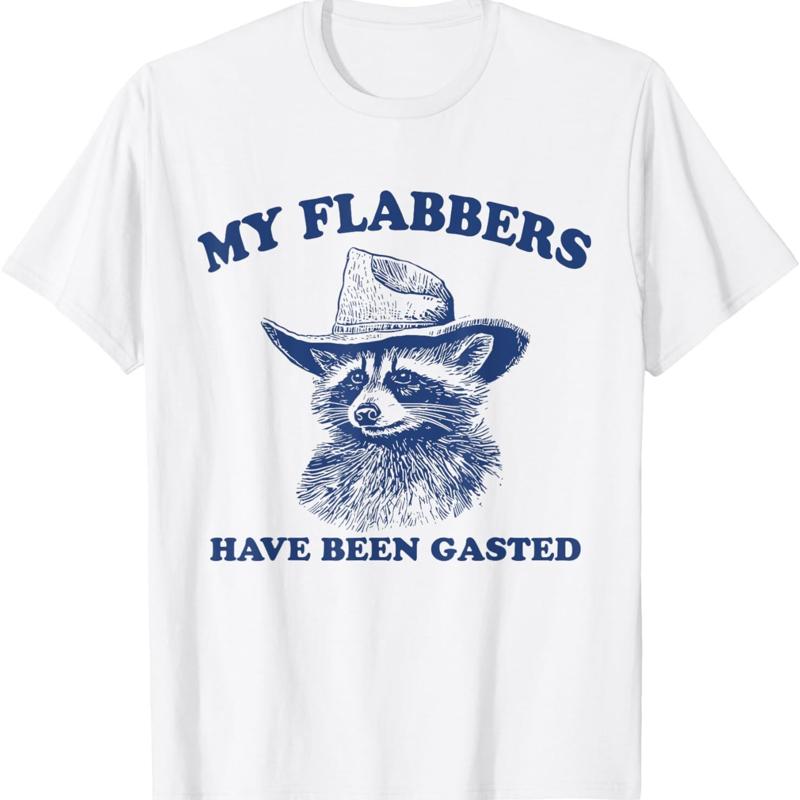 My Flabbers Have Been Gasted Funny Raccoon Cowboy T Shirt S разноцветный