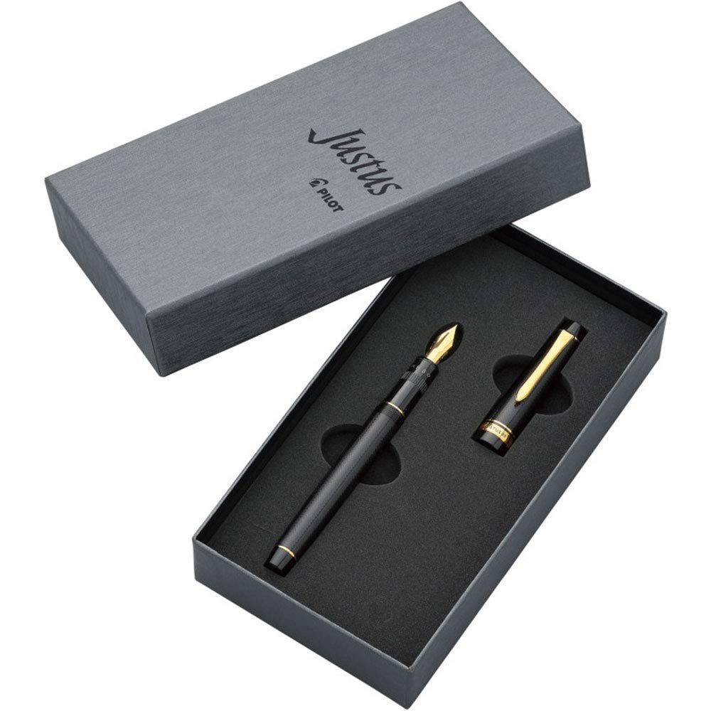 Pilot Justus 95 Fountain Stripe Medium Nib Pen, Black, (M), FJ-3MR-SB-M
