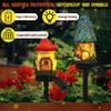 New Solar Resin Flower House Lights, Courtyard Decoration Lights, Lawn Lights, LED Lights, Outdoor Waterproof Landscape Lights