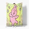 Cute Pink rabbit Series Blanket Cartoon Print Warm Flannel Soft Comfortable Home Travel  Bed Blanket Birthday Couple kids Gift
