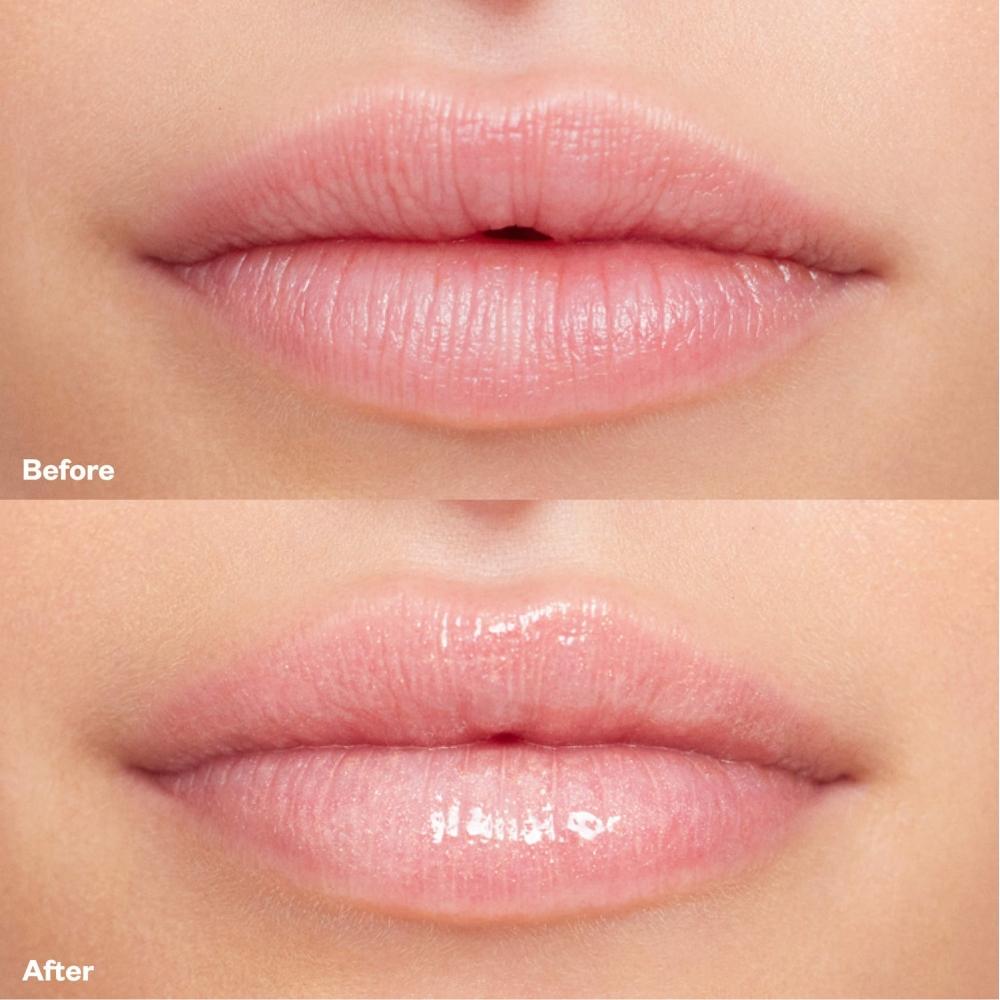 Kosas Wet Lip Oil Aufpolsternde Peptid-Lippenbehandlung Glanz .15 oz 4,6 ml Unzipped Milchiges Rosa Champagner