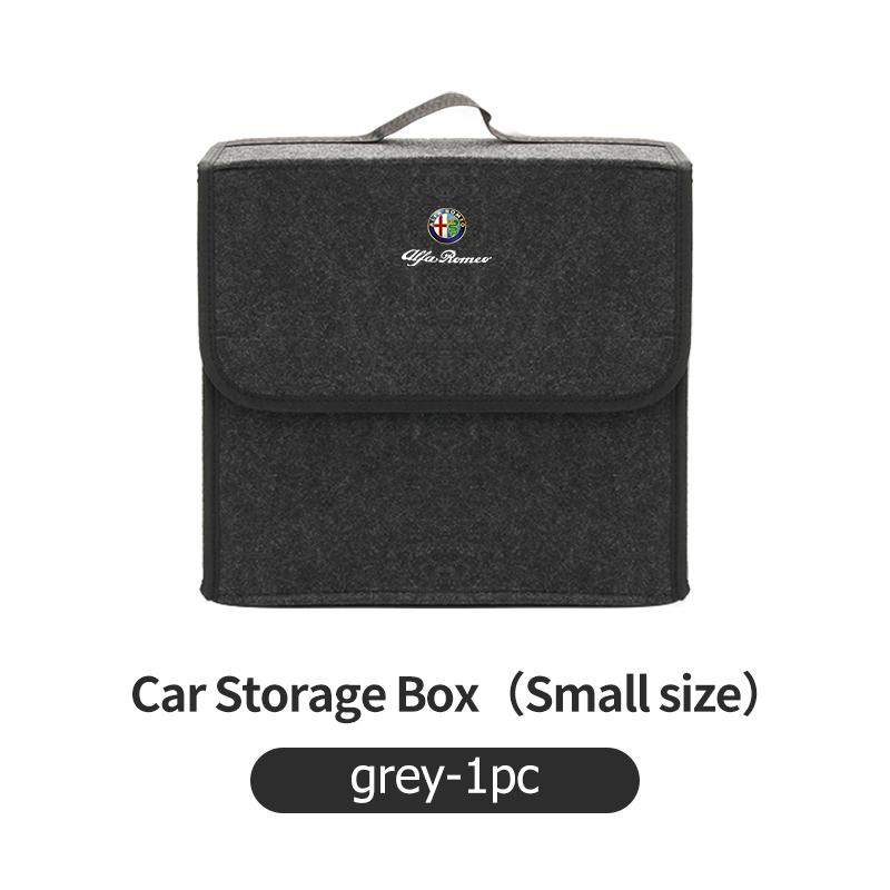 2026 Hot Alfa Romeo Felt Car Logo Trunk Organizer Bag Foldable Trip Storage Box Interior Accessories For Alfa Romeo Giulia 147 M