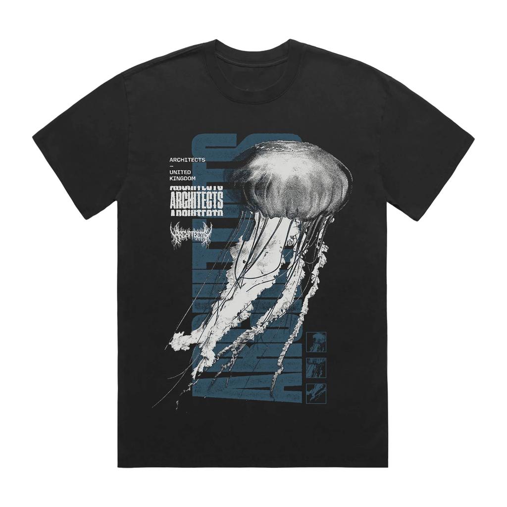 New Architects Britische Renommierte Metal Band Breites Vintage Reines Baumwolle Herren und Damen Kurzarm T-Shirt für den Sommer