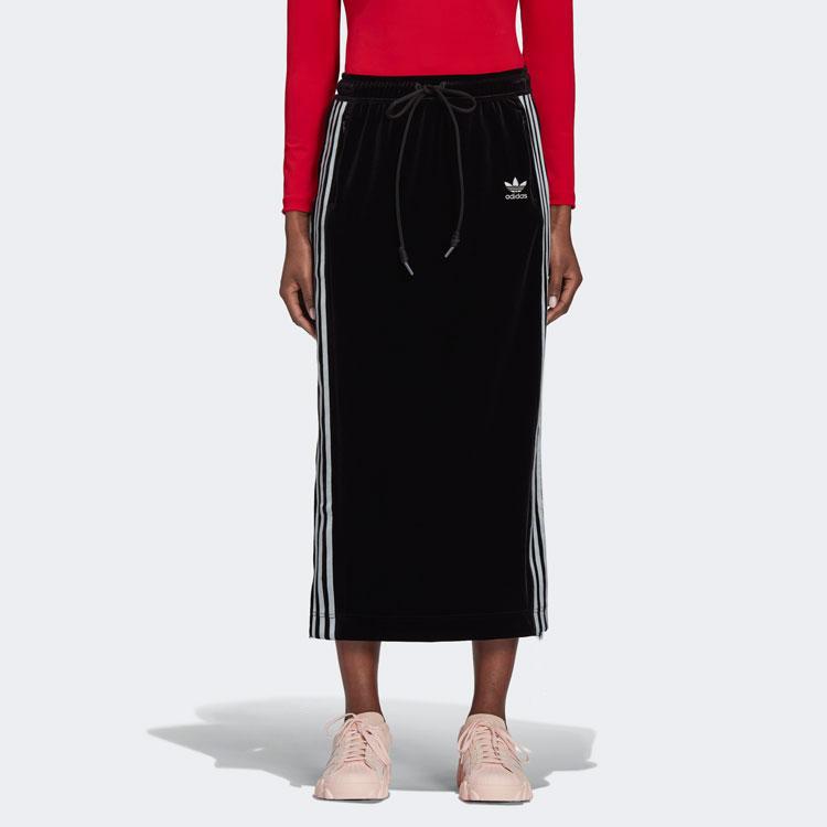 Adidas Originals X Angel Chen Collaboration Casual Sports Side Stripe Skirt Women Skirts Black GM8746