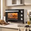 Mini Oven, 36 L, 1500 W, Rotisserie, Convection, Fan-Assisted, 60-Min Timer, Silver