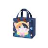 Canvas Lunch Tote Bag Cartoon Pattern Insulated Portable Handheld Lunch Box for Work School Outdoor Use