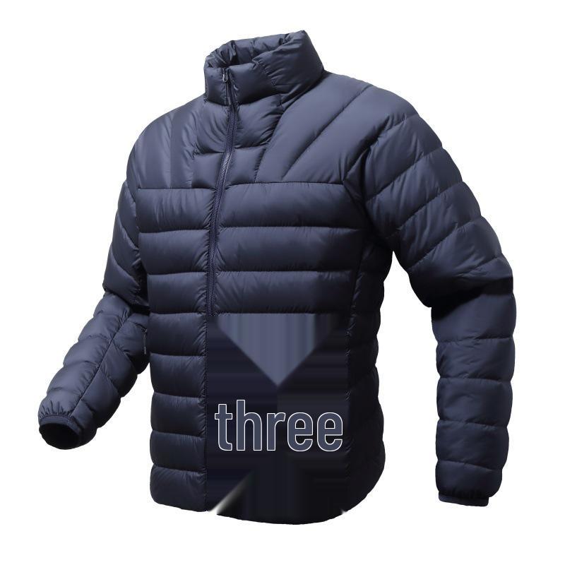 Men's Lightweight Stand Collar Down Jacket - Warm Outdoor Sports Coat 2026