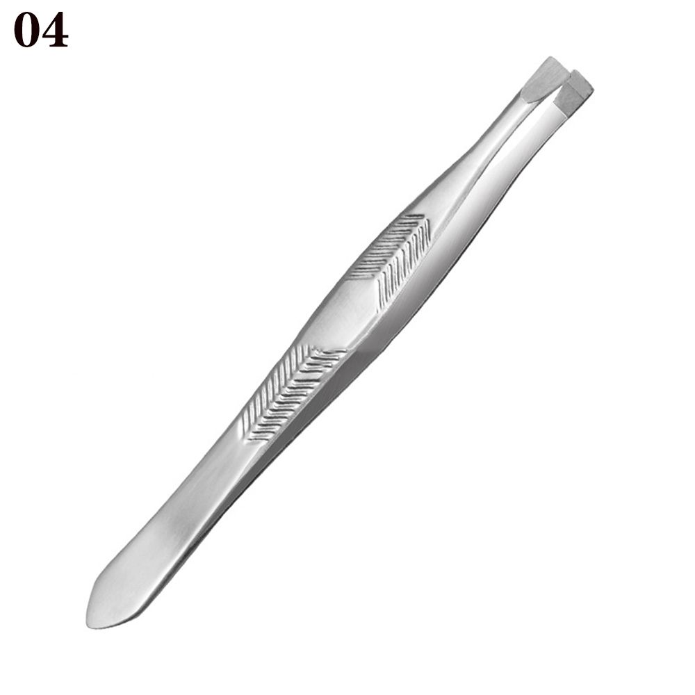 Polished Multipurpose Slant/Tip/Flat Eyebrow Tweezers Plucking Eyebrows Ingrown Hair Removal Beards Tool