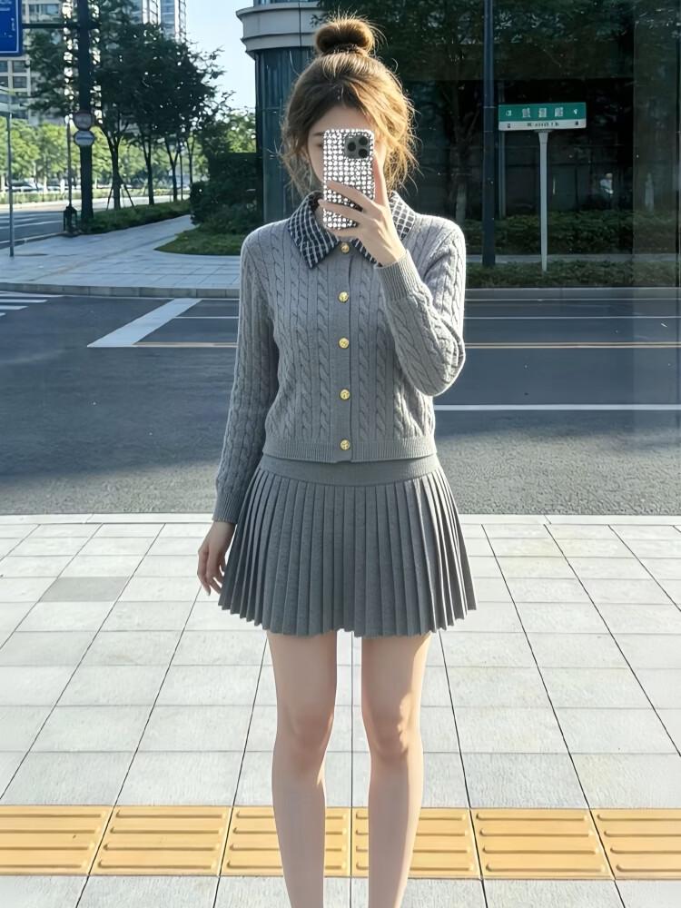 La Chapelle French Style Elegant Cardigan & Sweater Set