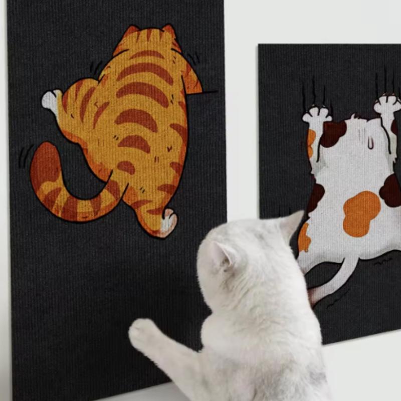 Cat Scratching Mat DIY Self-Adhesive Trimmable Carpet Cat Scratching Post Carpet for Anti-scratching Sofa Furniture Protection