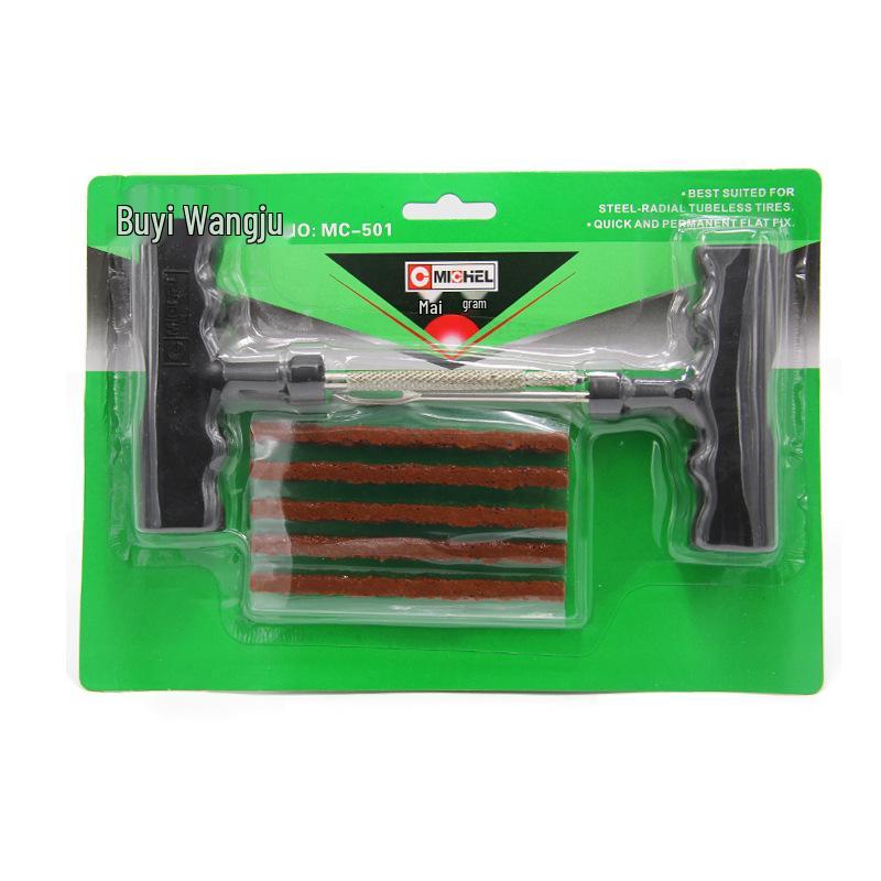 Motorcycle & Electric Vehicle Emergency Tire Repair Kit with Quick Glue & Rubber Strips
