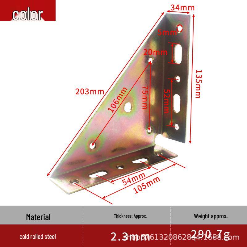 Triangular Furniture Connector: Heavy-Duty Corner Bracket for Cabinets and Beds