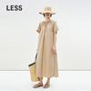 LESS 2025 Summer Cotton Short-Sleeve Dress