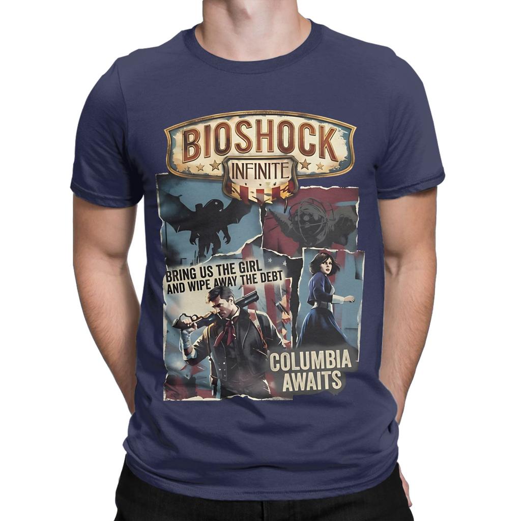 Bbioshock Infinite Stadt im Himmel Neuheit 100% Baumwolle T-Shirt Bbioshock Oberteile T-Shirts Für Unisex