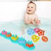 Baby Bath Toys 20 Textured Floating Pieces Stacking Bath Toy Silicone Color & Shape Sorter for Toddler Bathtub Learning