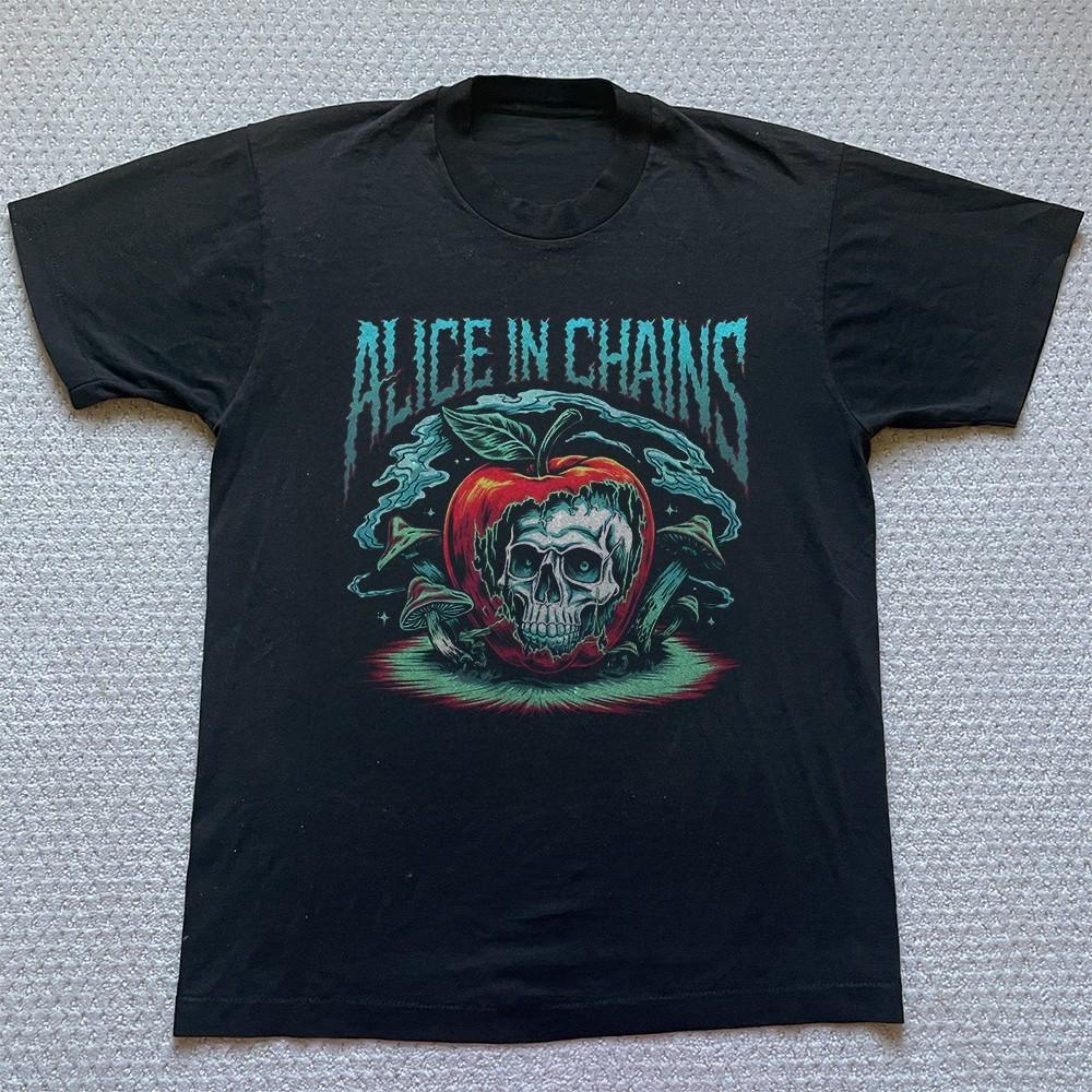 HOT Alice In Chains Skull Apple Black Unisex Tshirt Size S5XL Unisex T-Shirt XXL