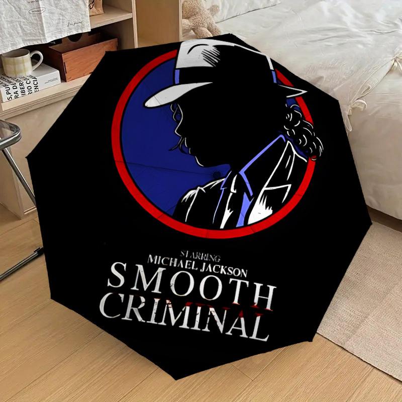 1pc Smooth Criminal, Michael Jackson Automatic Folding Umbrella, Portable Collapsible Design, Casual Outdoor Accessory L1127014
