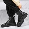 High Quality Retro Crocodile Pattern Men Leather Boots British Style Chelsea Boots Comfy Casual Ankle Boots for Man Botas Hombre