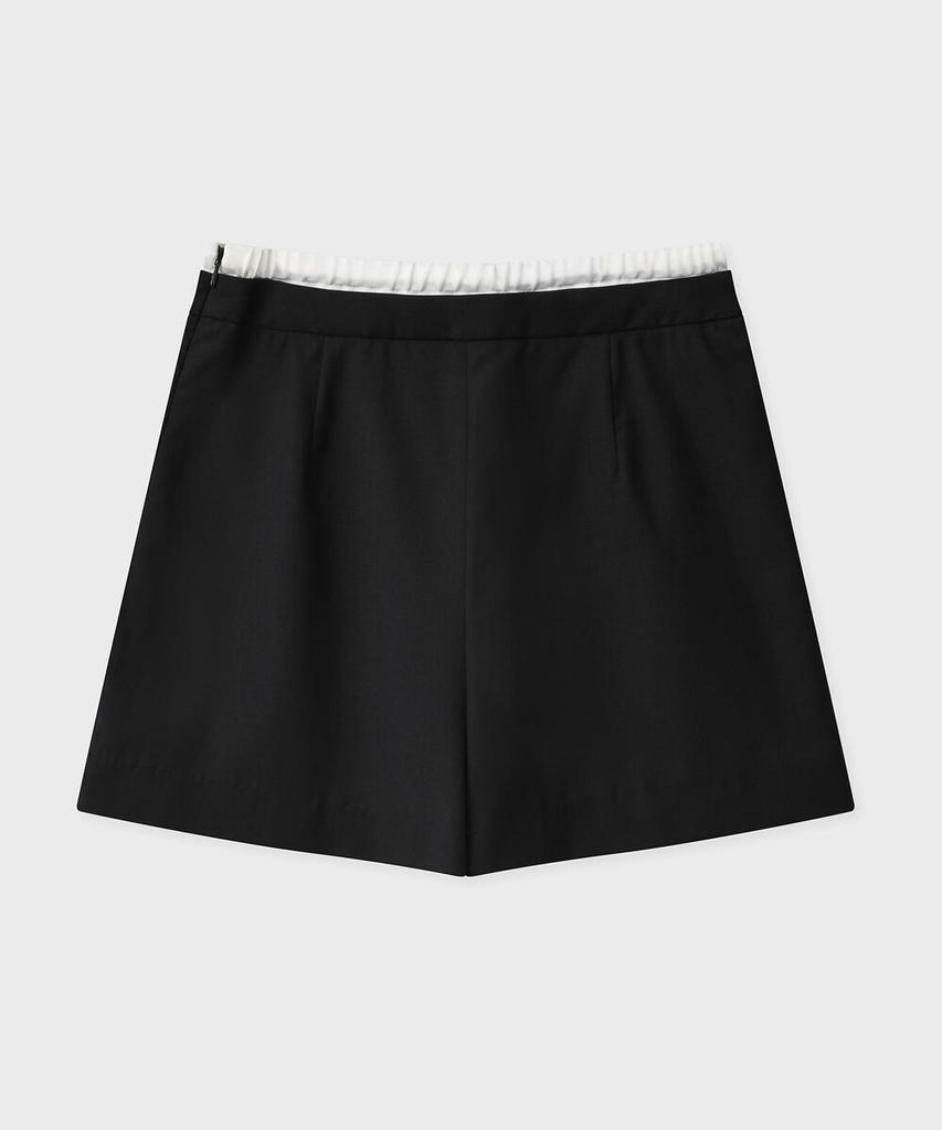 Pallet Pleated Skirt Shorts Black