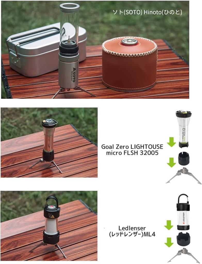 CAMPING MOON Tankfüllstabilisator Gaslaterne Kippsicher Faltbar Edelstahl