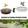 Round Bird Feeder Tray Plastic Bird Bath Water Tray Outdoor Mesh Birdseed Tray Bird Feeder Accessories for Wild Hummingbird Goldfinch Oriole