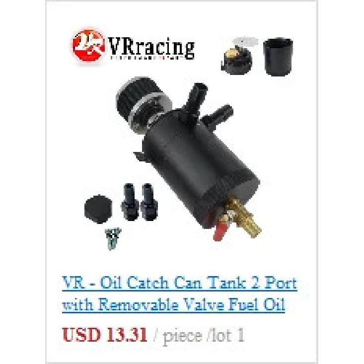 Universal Racing Baffled 3 port Oil Catch Can Tank Air Oil Separator With Removable Valve 3-hole Oil Kettle