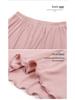 Damen High Waist Bambus Baumwolle Rüschenshorts - Übergröße, Lässig, Weites Bein, Sommerbekleidung