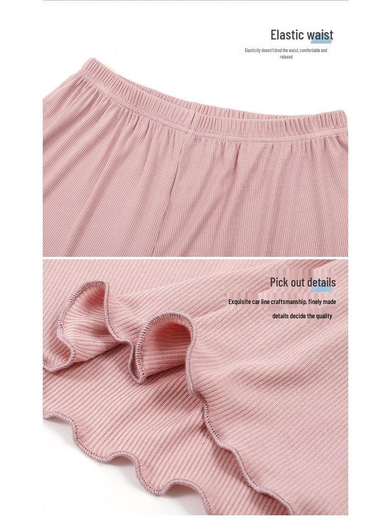 Damen High Waist Bambus Baumwolle Rüschenshorts - Übergröße, Lässig, Weites Bein, Sommerbekleidung