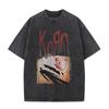 Gewaschenes Vintage Rockband Korn Album Grafik T-Shirt Herren Damen Retro Alternative Metal T-Shirts Herren Gothic Übergroße T-Shirts