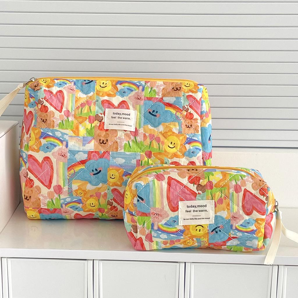 Graffiti Cosmetic Bag Going Travel Portable Storage Wash Bag Quilting Large Capacity Handbag
