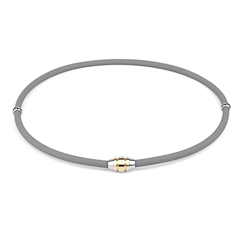 AIMEIS Silicone and Germanium Magnetic Necklace, Anti-Static, Titanium, Magnetic, Germanium, Stainless Steel, Fashionable, High-Quality Design, Popula