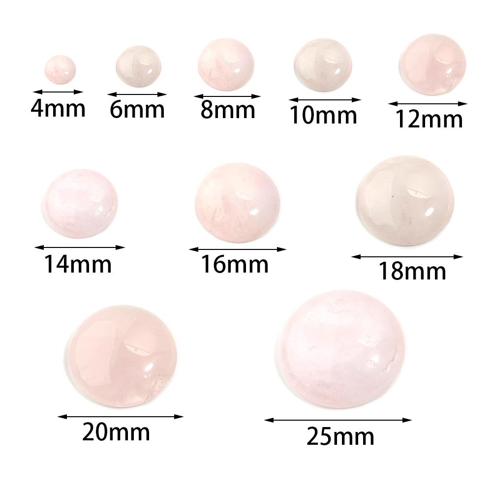 5/10pcs Natural Stone Cabochon Beads Powder Crystal Round Flatback Cabochon Cameo For Jewelry Making DIY Rings Necklace Supplies