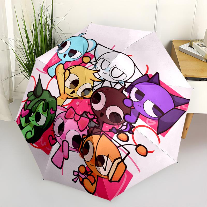

sprunki Automatic Folding Umbrella 8 Ribs Lightweight Design, Durable Iron Frame, Compact and Portable, Ideal Birthday or Christmas Gift,