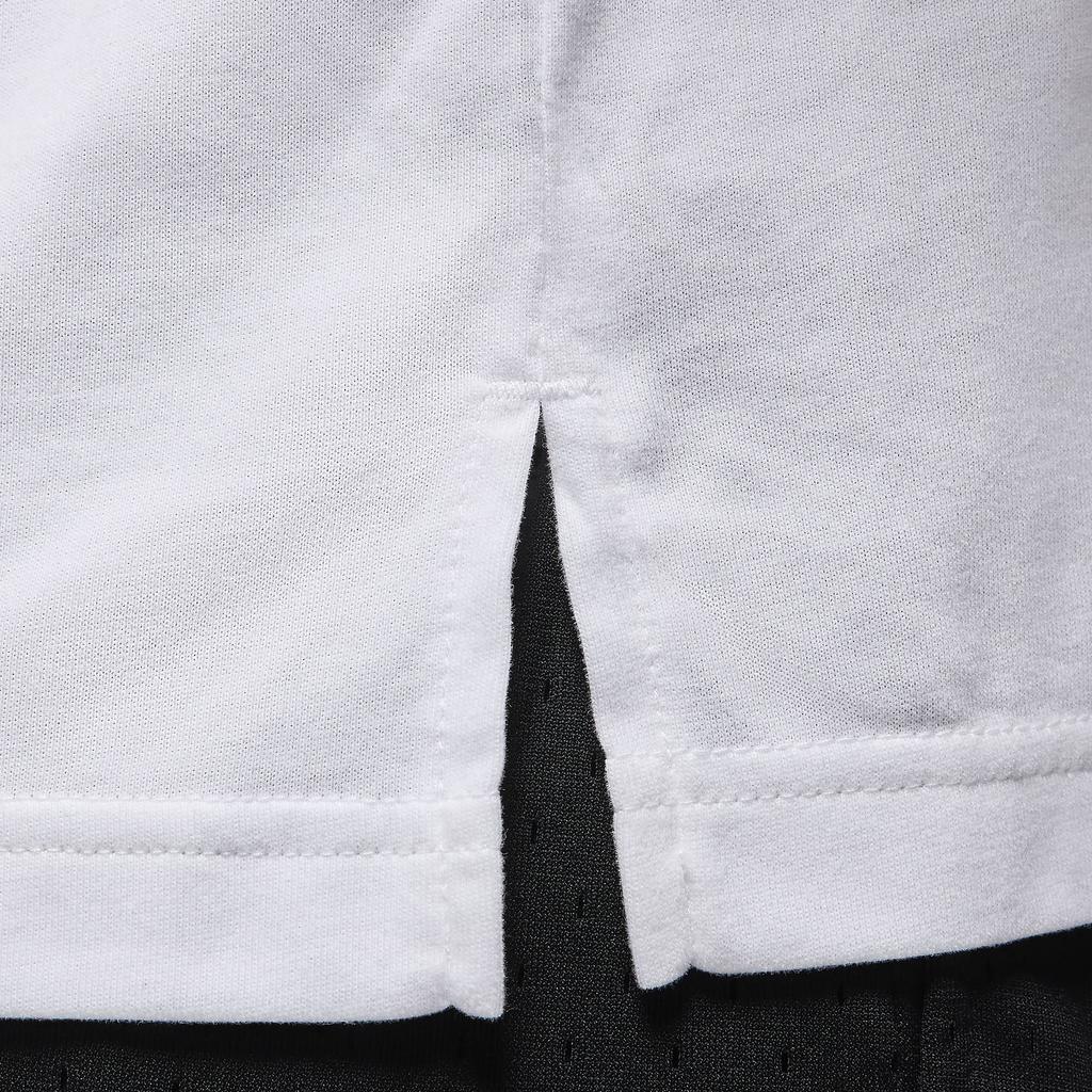 Jordan Solid Color Crew Neck Casual Sport Short Sleeve T-Shirt Men Tops White FN5830-100