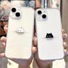 Funny Black White Cat Lovers Couple Phone Case For iPhone 16 15 14 13 12 11 Pro Max XS X XR 7 8 SE Silicon Paired Cover Funda