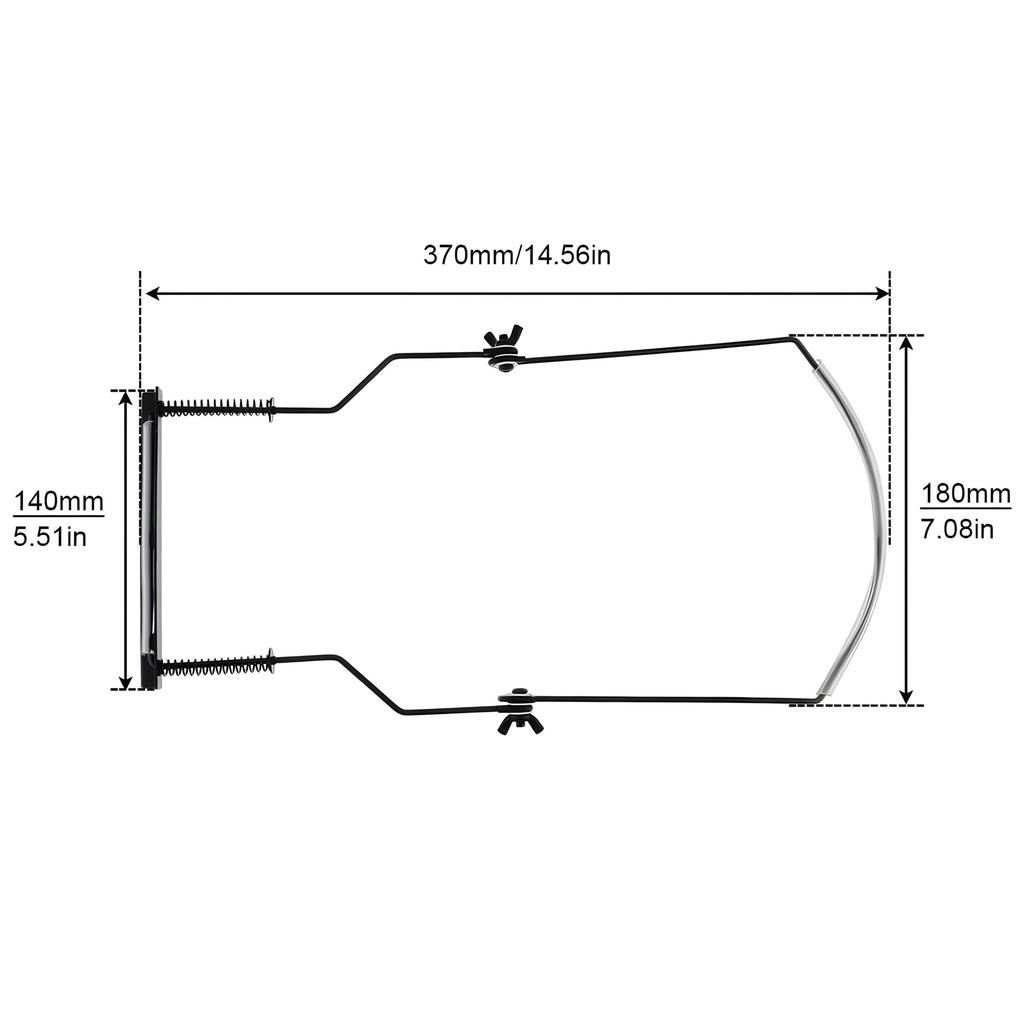 10-hole Harmonica Stand Adjustable Metal Harmonica Neck Clip 10-hole Neck-worn Harmonica Stand