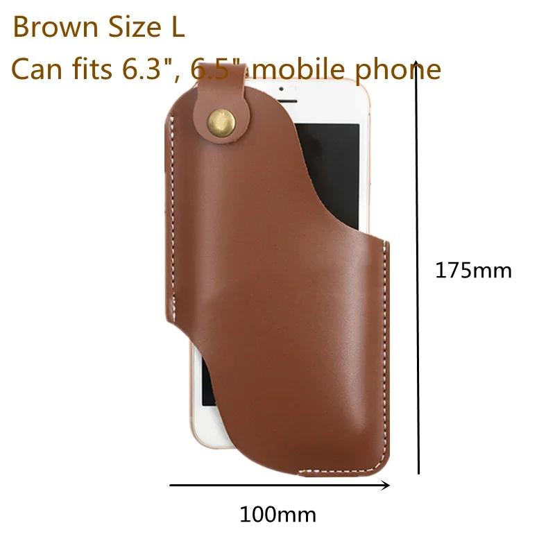 Heren Telefoonhoes Holster Mobiele Telefoon Lus Holster Riem Taille Tas Accessoires Leren Portemonnee Telefoon Portemonnee Hardloop Tas Reizen Kampeer Tassen