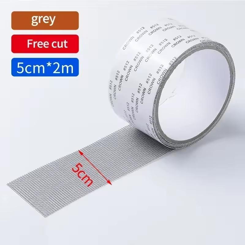 1 Roll Window Screen Repair Tape Self Adhesive Mesh Tape Door Window Net Broken Holes Repairing Fix Patch Anti Insect Mosquito
