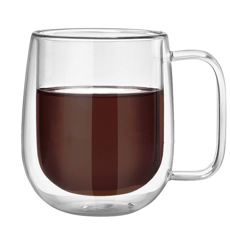 Isolierte hitzebeständige doppelwandige Borosilikatglas-Tasse mit kreativem Design
