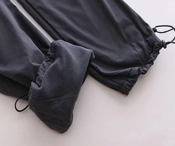 Men's Winter Cargo Pants Double Layer Fleece Warm Thick Cotton Long Trousers Men Baggy Casual Cotton Pants