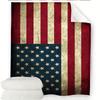 Amerikanische Flagge digital bedruckt Polyester Schlafzimmer Samt Flanell Weiche Sofabezug Decke Fleece weiche Sofabezug Decken für Betten
