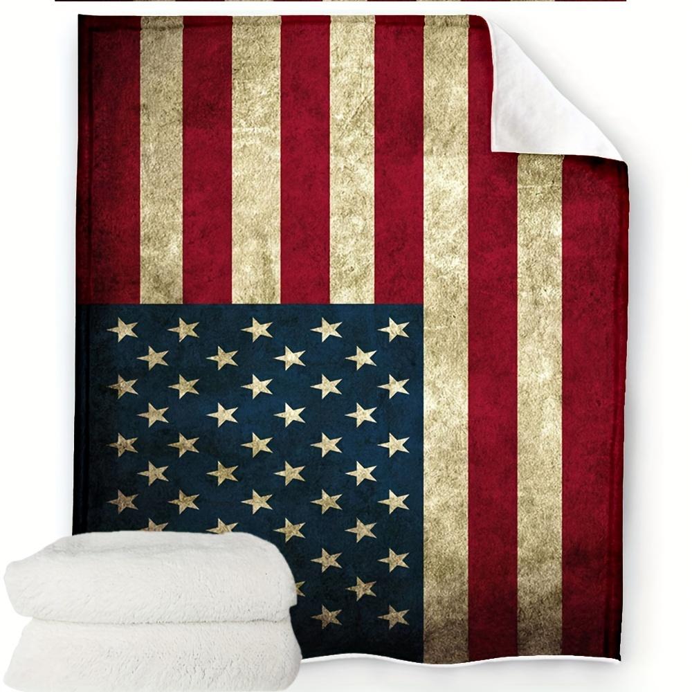 

American flag digitalprinted polyester Bedroom velvet flannel soft sofa cover blanket Fleece soft sofa cover blankets for beds 75x100cm