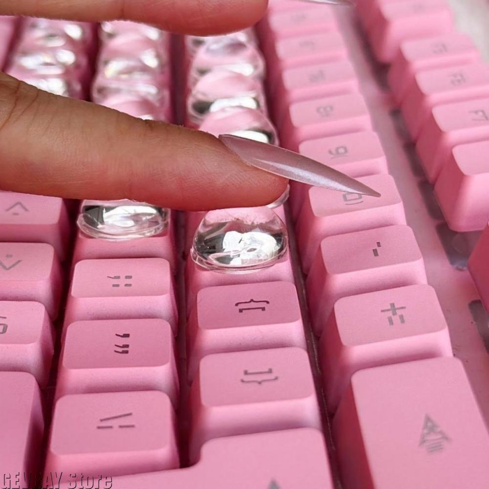 Long Nails Suitable Keyboard Stickers with Raised Pad Magnified Letter Typing Protective Cover for Glass Keyboards Accessories