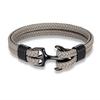 Leather Bracelet for Men Black Braid Multilayer Rope Chain Stainless Steel Anchor Male Jewelry Pulseras Gifts