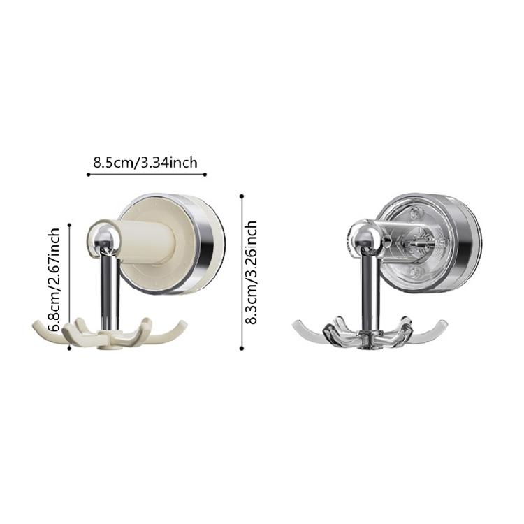 strong  ABS 6 Claw Rotating Suction Hook No Drilling need Space Saving Kitchen Storage for Kitchen Wall Storage