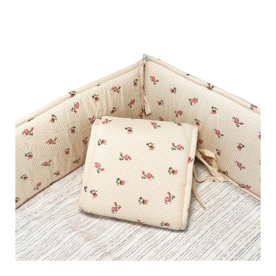 4Pcs Crib Padding Set Soft Cushion Baby Crib Bumper Pad Safe Crib