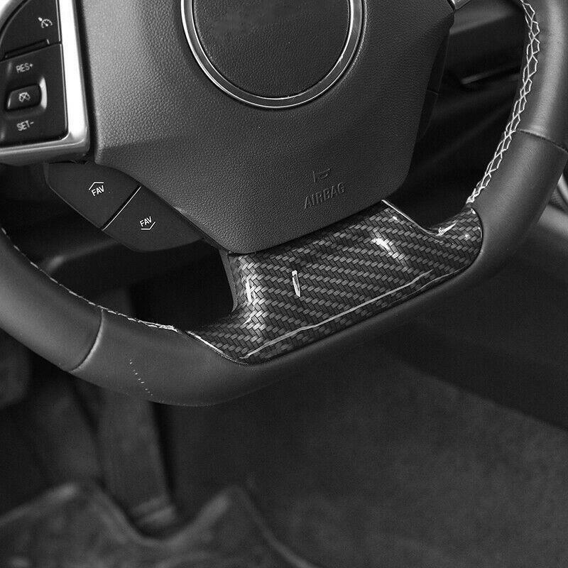 4pcs Steering Wheel Decoration Cover Trim for Chevrolet Camaro 17+ Carbon Fiber