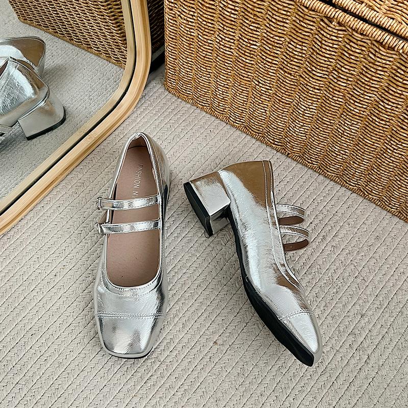 Fashion Spring Women Mary Jane Shoes Fashion Rhinestone Ladies Elegant High Heel Shoes Street Style Women's Pumps Shoes